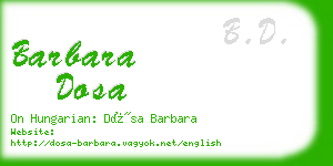barbara dosa business card