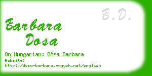 barbara dosa business card